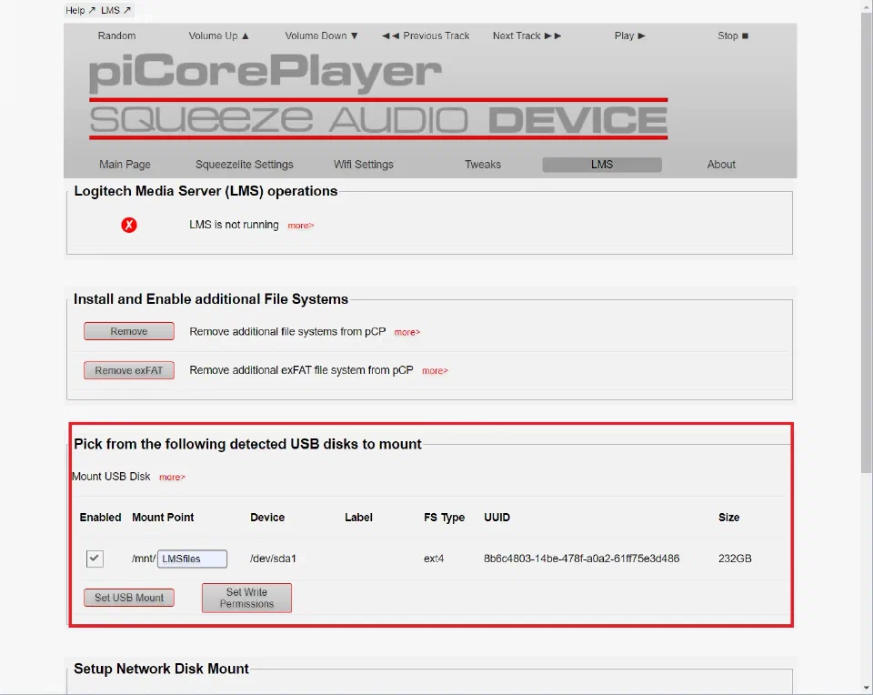 Raspberry pi 4 + piCorePlayer 7.0.0 折騰筆記