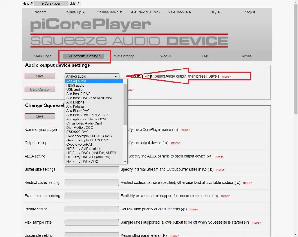 Raspberry pi 4 + piCorePlayer 7.0.0 折騰筆記