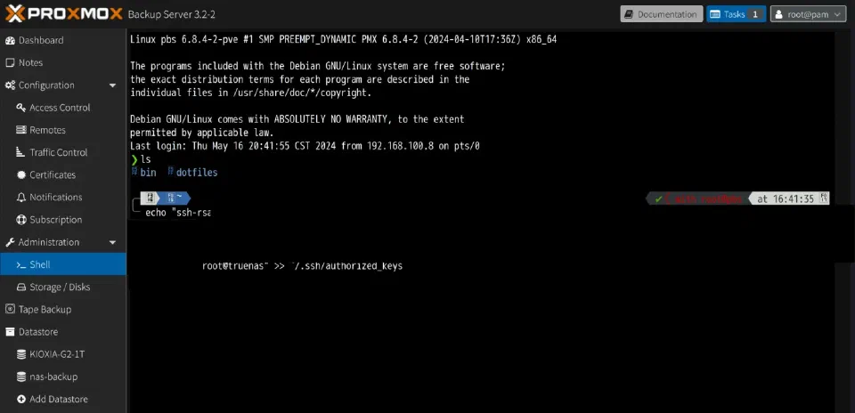 使用內建的 rsync 備份 Truenas Scale 到 Proxmox Backup Server