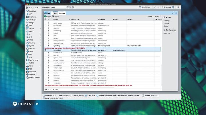 RouterOS v7.21 container + App 組合拳，你的下一台 Router 也可以是 All In One Homelab