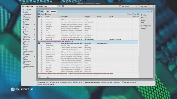 RouterOS v7.21 container + App 組合拳，你的下一台 Router 也可以是 All In One Homelab